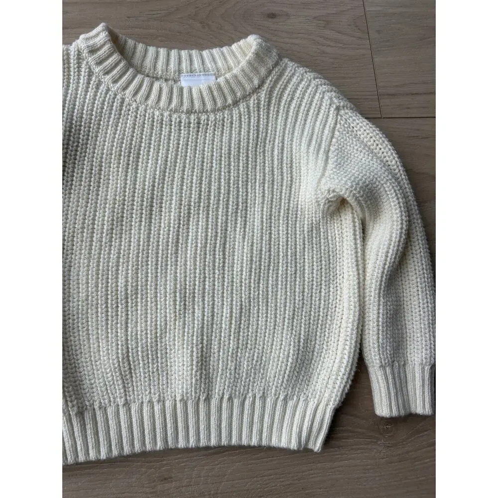 Little Co. Lauren Conrad Cream Pullover Knit Chunky Sweater - Size 18 months - Picture 4 of 8